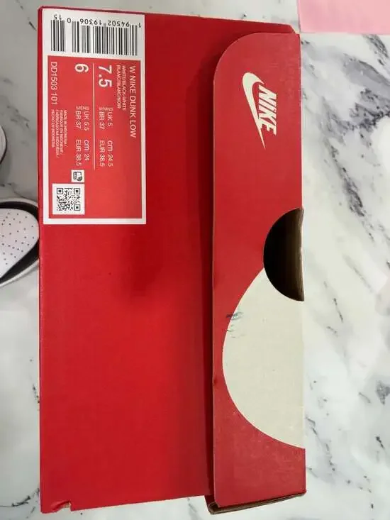 Nike Dunk Low Panda White Black W (DD1503-101) - Picture 5 of 7